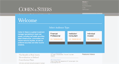 Desktop Screenshot of cohenandsteers.com