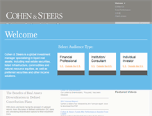Tablet Screenshot of cohenandsteers.com